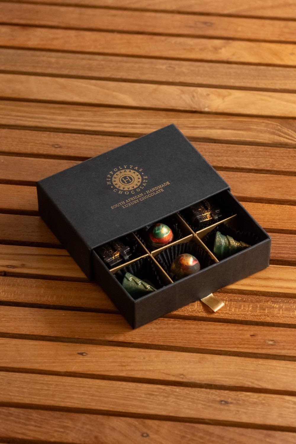 Hippolytas Diwali gift drawer 6 piece handmade chocolate